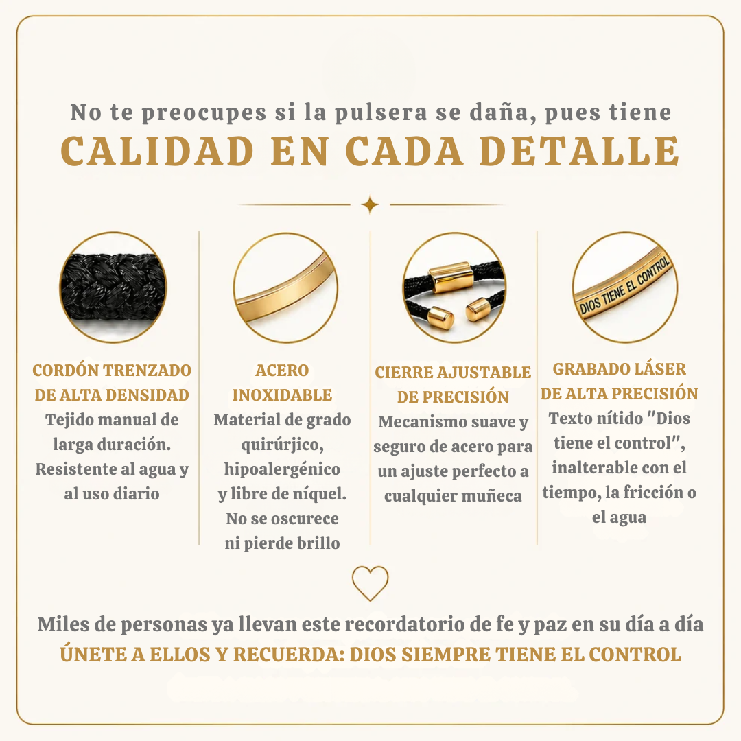 Pulsera Cristiana DIOS TIENE EL CONTROL